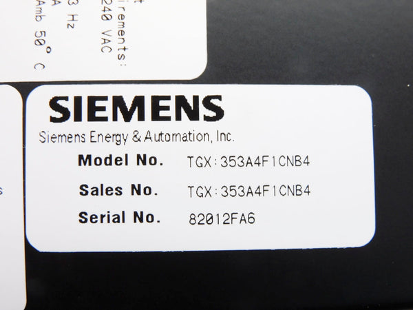 SIEMENS TGX:353A4F1CNB4 120/240VAC NSNP