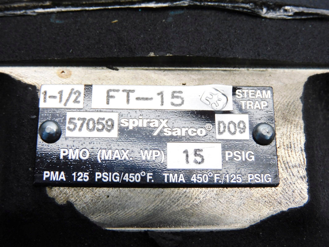 SPIRAX SARCO 1-1/2"-FT-15 57059 15PSIG UNMP
