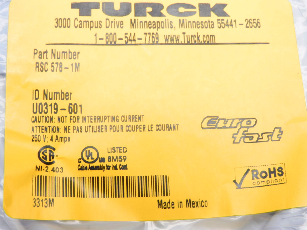 TURCK RSC578-1M U0319-601 NSMP