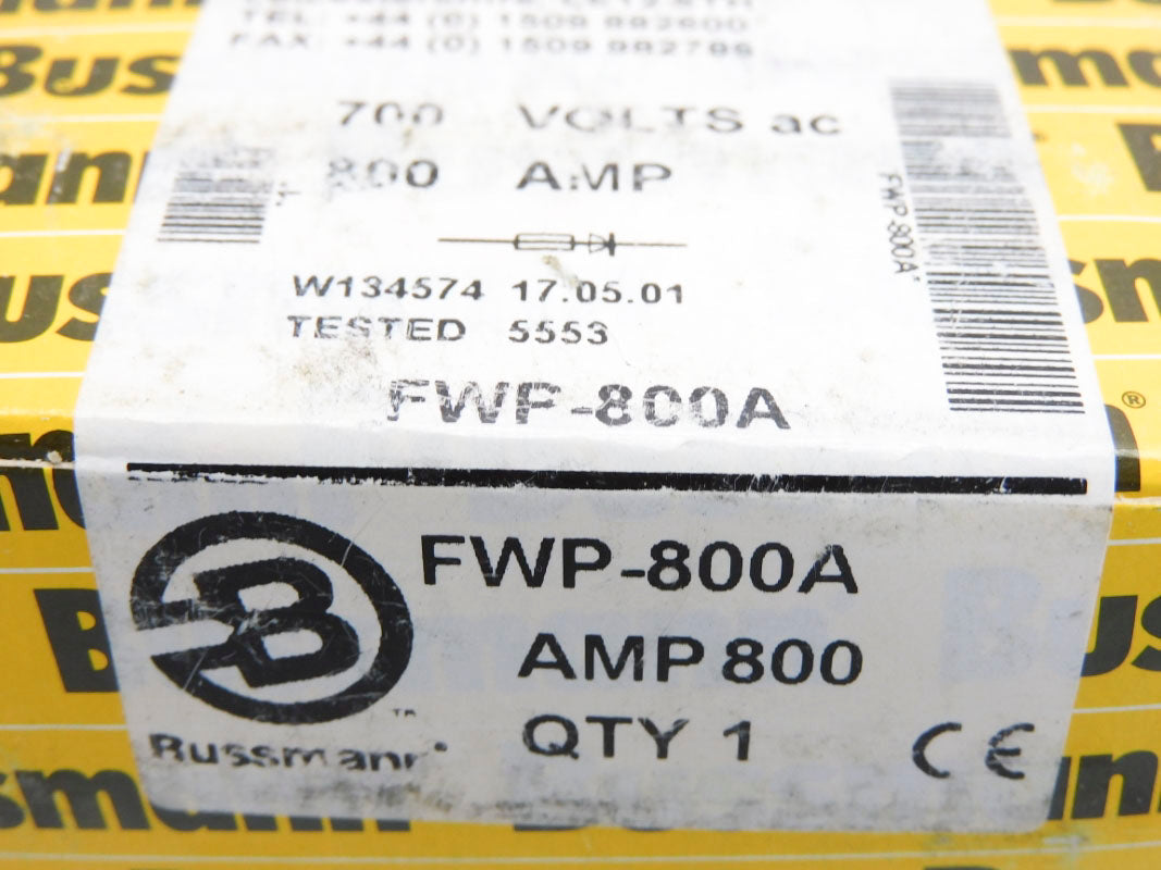 BUSMANN FWP-800A 700VAC/DC 800A (YL/WH) NSMP