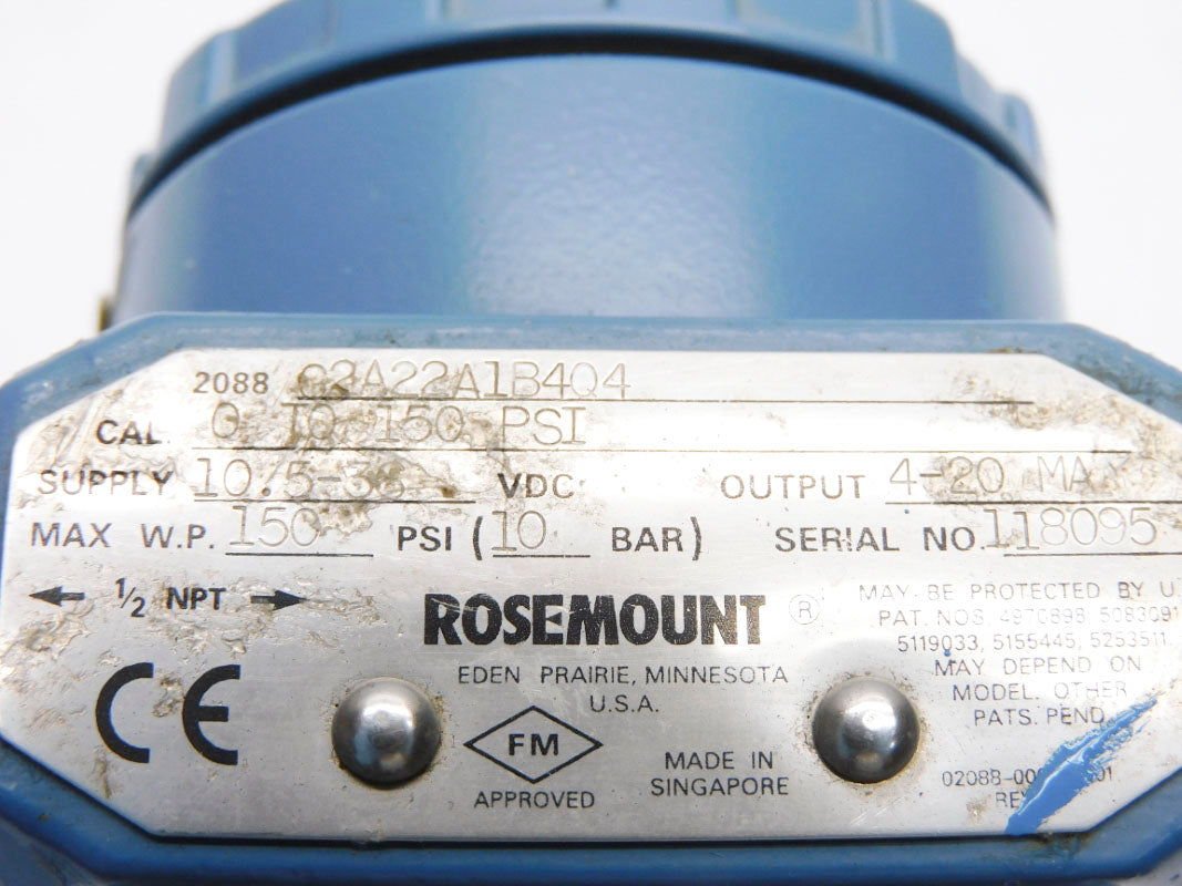 ROSEMOUNT 2088G2A22A1B4Q4 0-150PSI UNMP