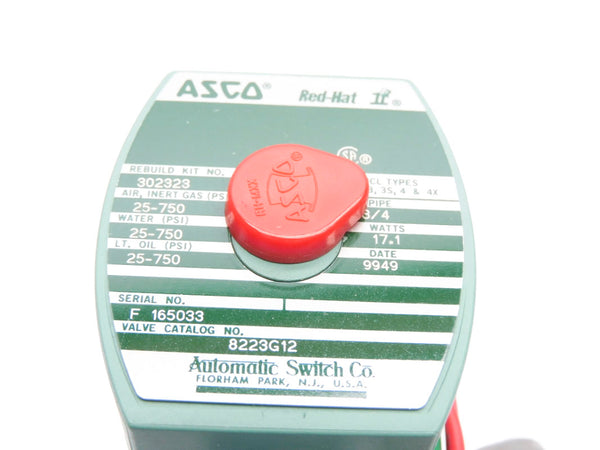 ASCO 8223G12 110/120V 25-750PSI 3/4" NSNP
