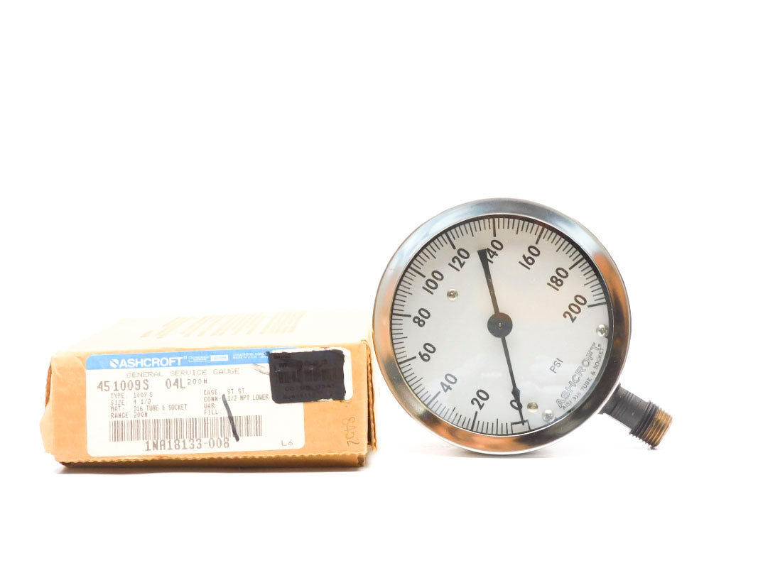 ASHCROFT 451009S04L-200# 200PSI NSMP