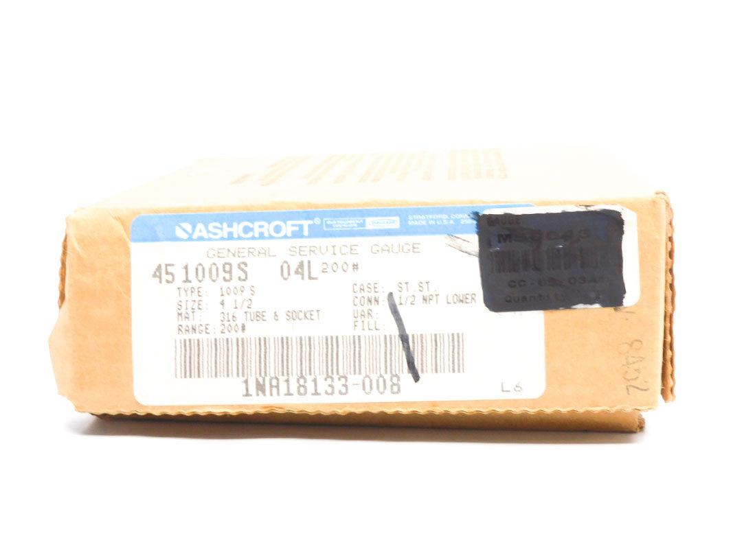 ASHCROFT 451009S04L-200# 200PSI NSMP