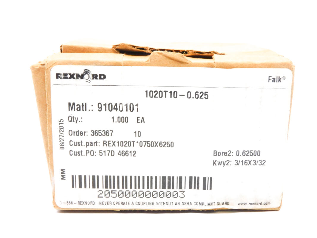 REXNORD 1020T10-0.625 91040101 NSMP