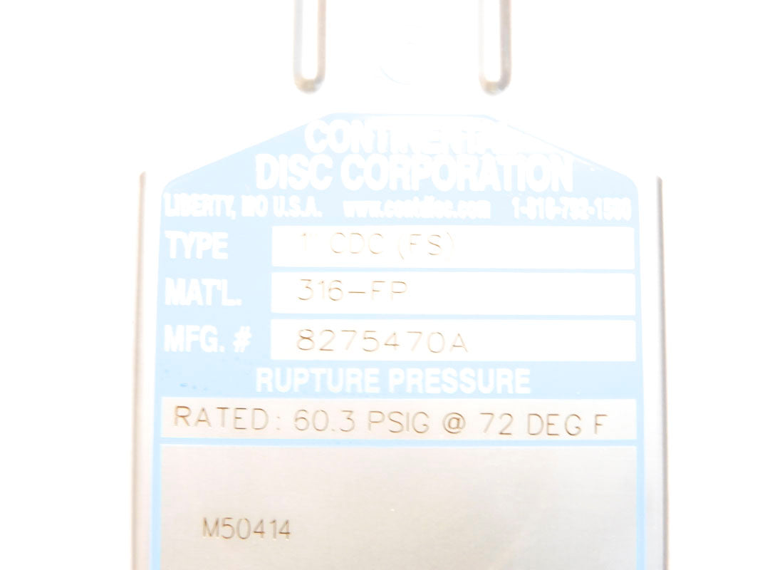 CONTINENTAL CORP. 8275470A 60.3PSIG NSMP