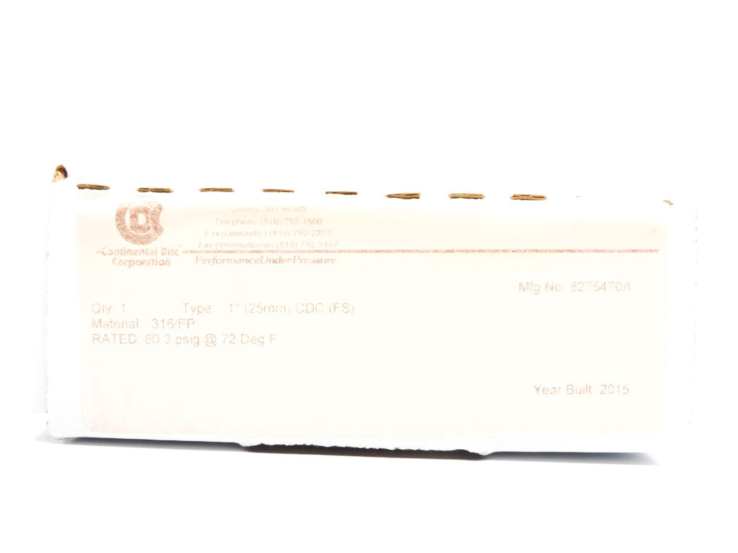 CONTINENTAL CORP. 8275470A 60.3PSIG NSMP