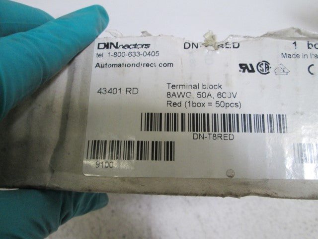 LOT OF 36 DINNECTORS TERMINAL BLOCK RED DN-T8RED *NEW IN BOX*