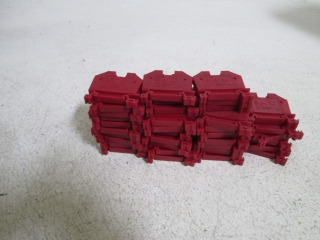 LOT OF 36 DINNECTORS TERMINAL BLOCK RED DN-T8RED *NEW IN BOX*