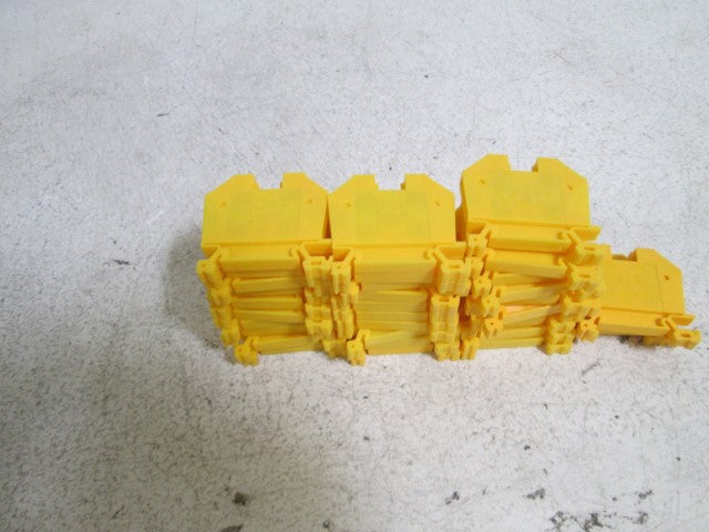 LOT OF 33 DINNECTORS TERMINAL BLOCK YELLOW DN-T8YEL *NEW IN BOX*