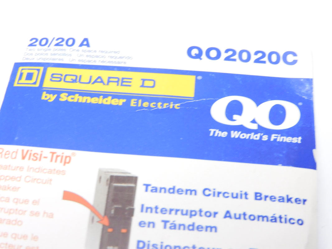 SQUARE D QO2020C 20-20A 120/240V UNMP