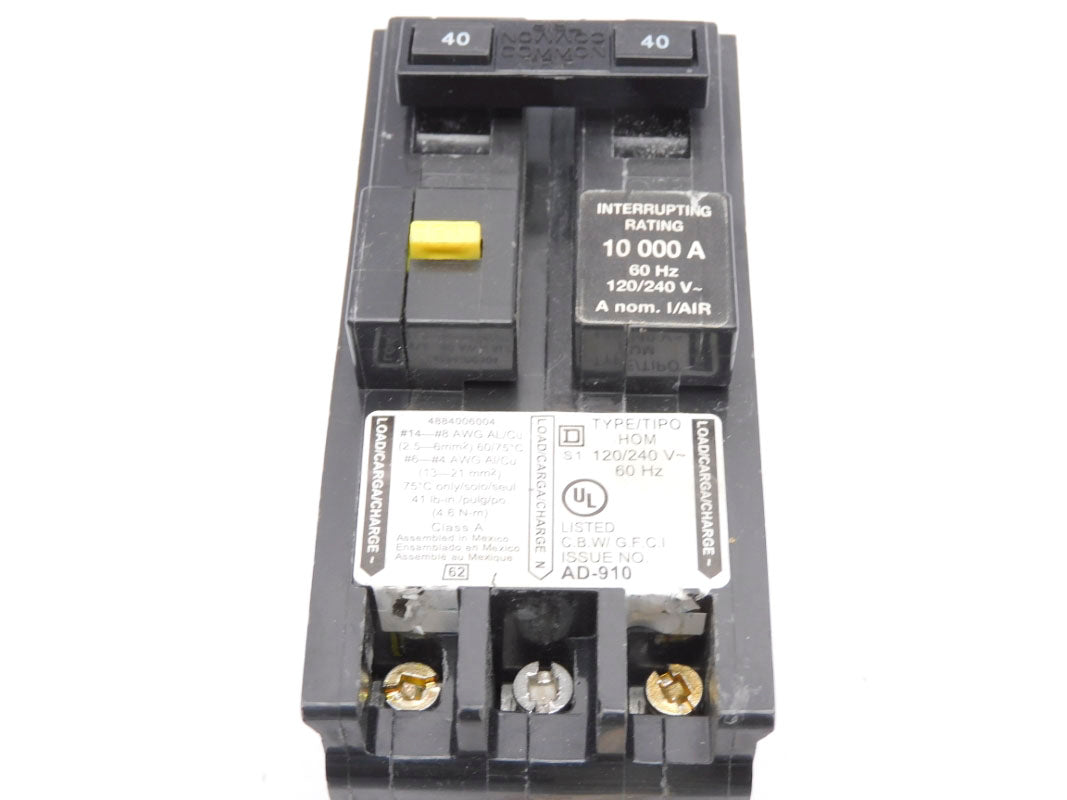 SQUARE D HOM240GFIC 120/240V 40A UNMP