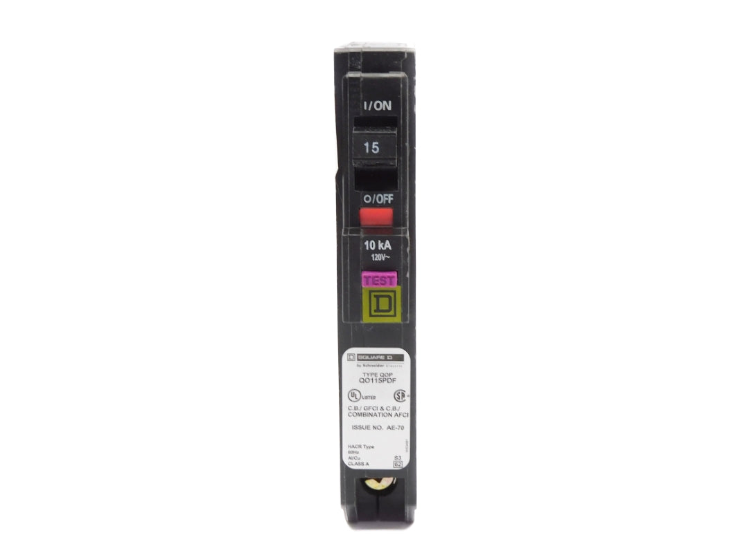 SQUARE D QO115PDFC 15A 120V UNMP