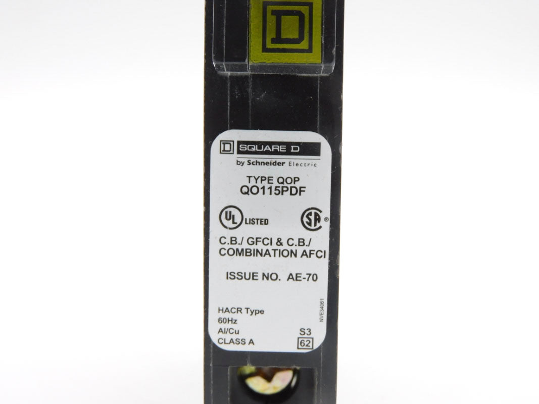 SQUARE D QO115PDFC 15A 120V UNMP