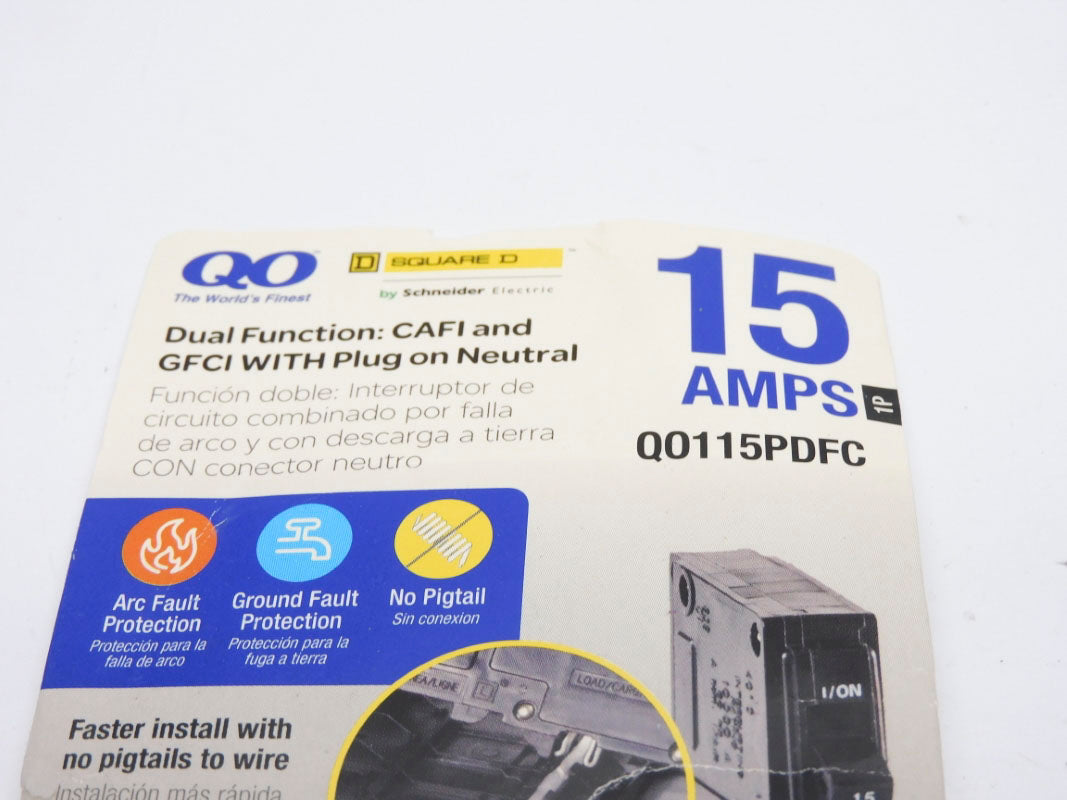 SQUARE D QO115PDFC 15A 120V UNMP