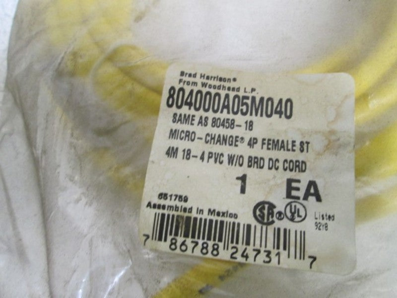 BRAD HARRISON FEMALE CORD 804000A05M040 * NEW IN BAG *