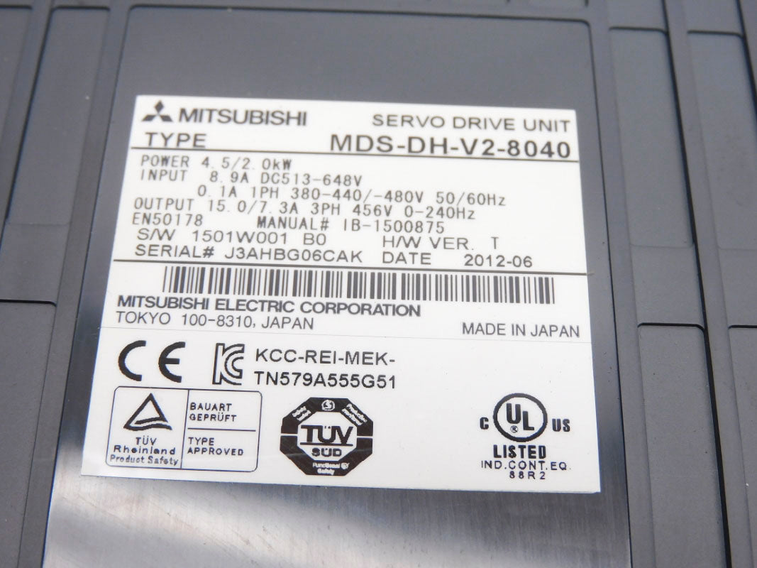 MITSUBISHI MDS-DH-V2-8040 648VDC 8.9A UNMP