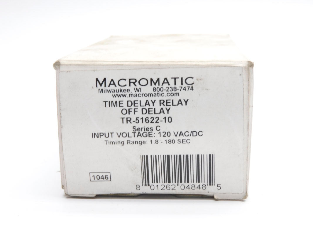 MACROMATIC TR-51622-10 SER. C 120VAC/DC 1.8-180SEC NSMP