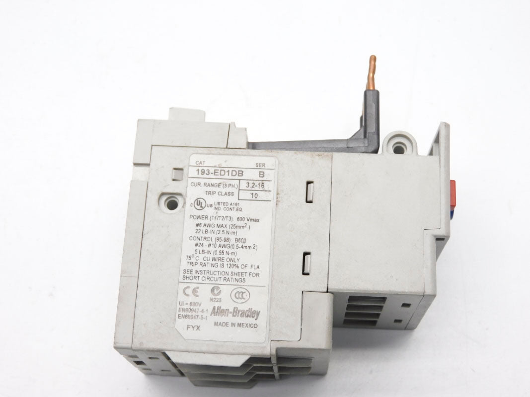ALLEN BRADLEY 193-ED1DB SER. B 600V 3.2-16A UNMP