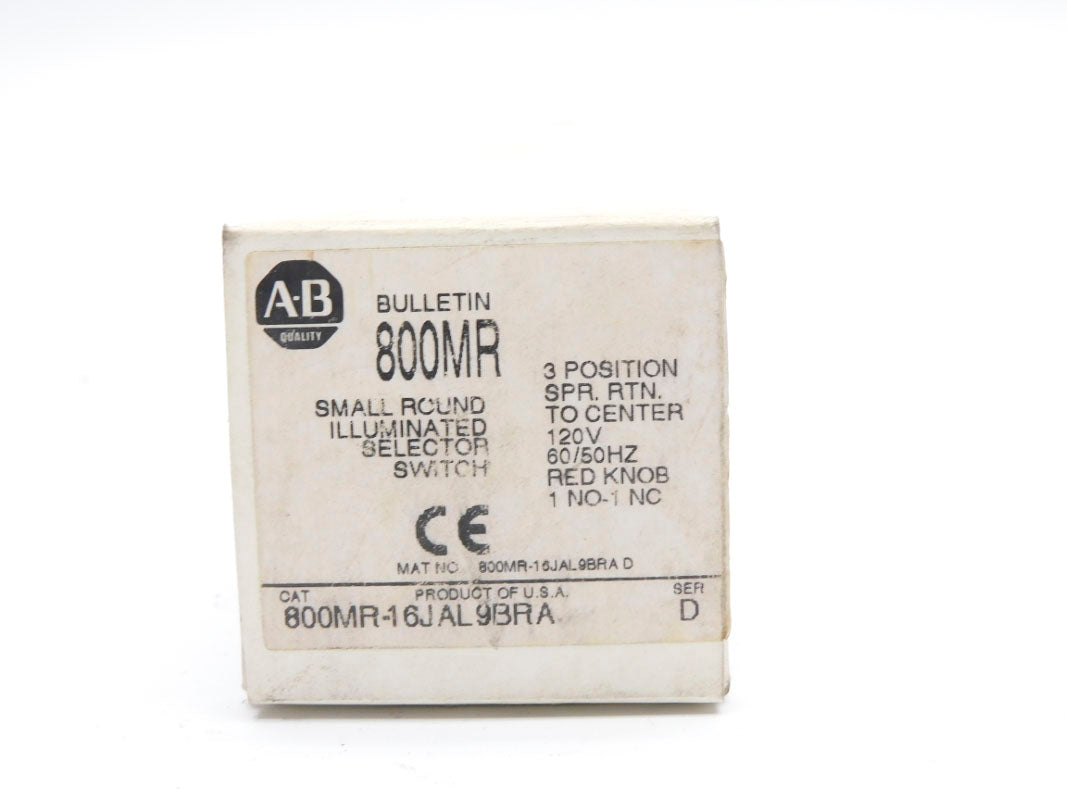 ALLEN BRADLEY 800MR-16JAL9BRA SER. D 120V (WH) NSMP