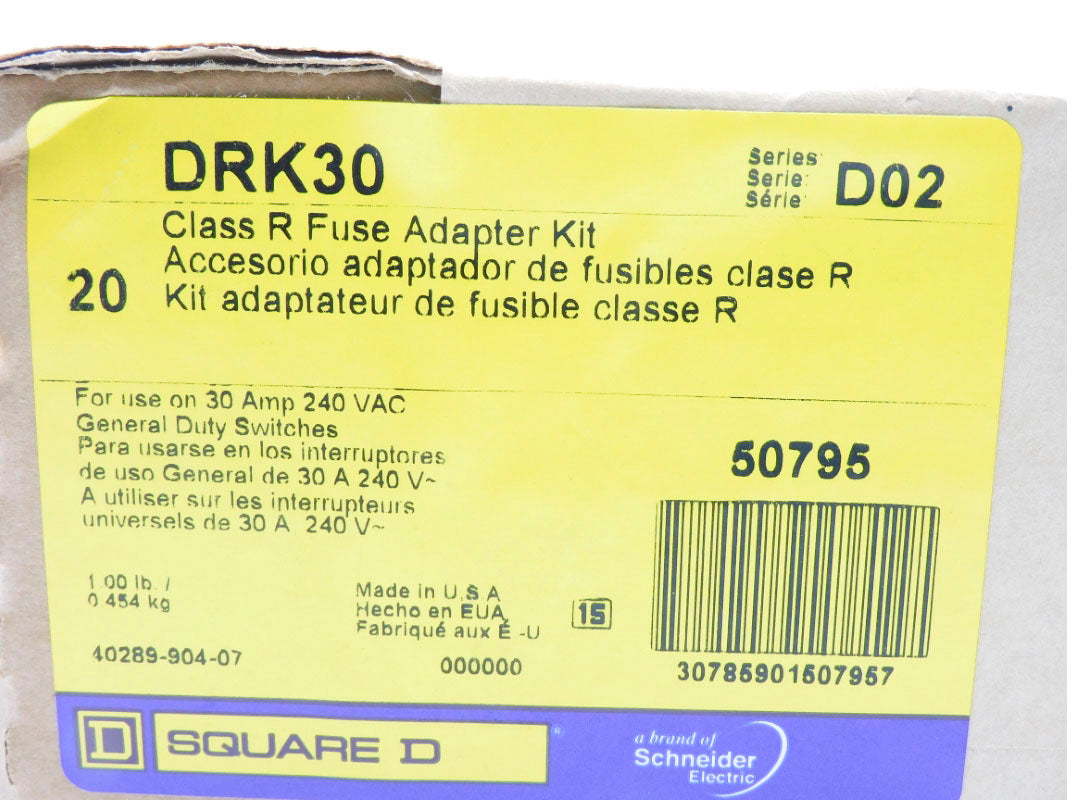 SQUARE D DRK30 SER. D02 240VAC 30A (PKG OF 20) NSFS