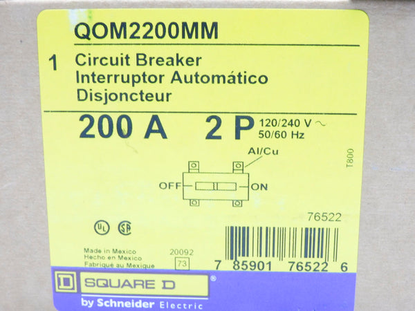SQUARE D QOM2200MM 120/240V 200A  NSFS