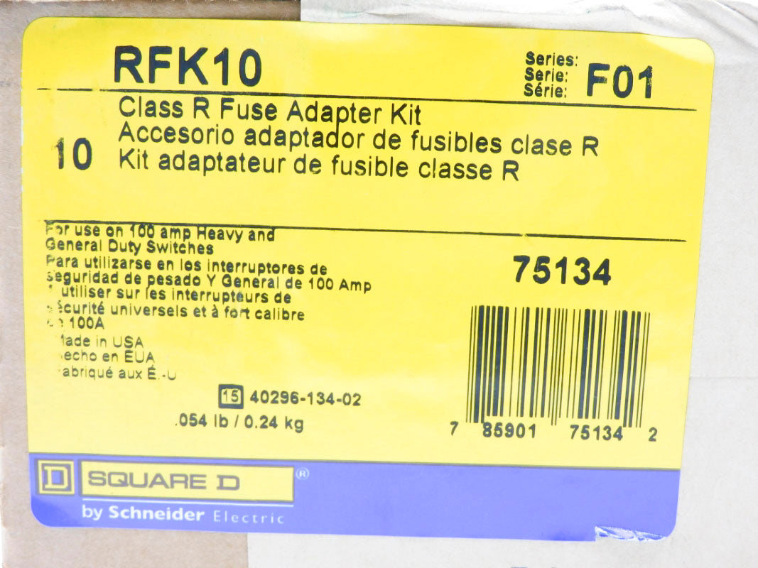 SQUARE D RFK10 SER. F01 100A (PKG OF 10) NSFS