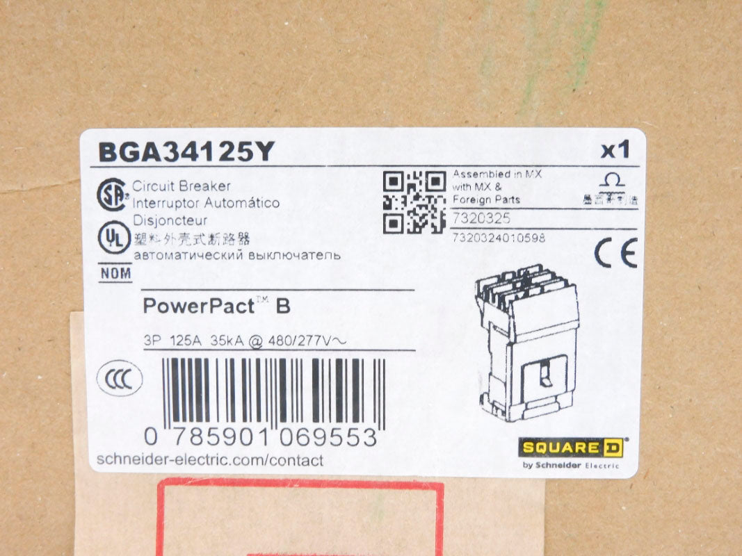 SQUARE D BGA34125Y 125A 480/277V NSFS