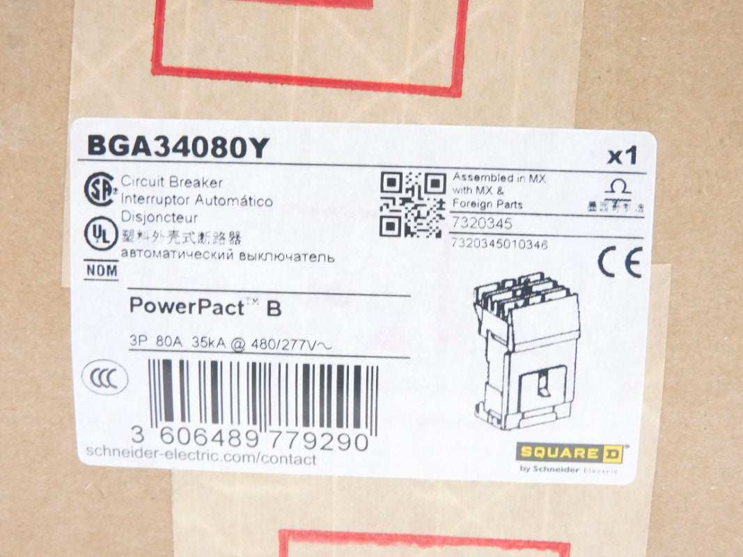 SQUARE D BGA34080Y 80A 480/277V NSFS