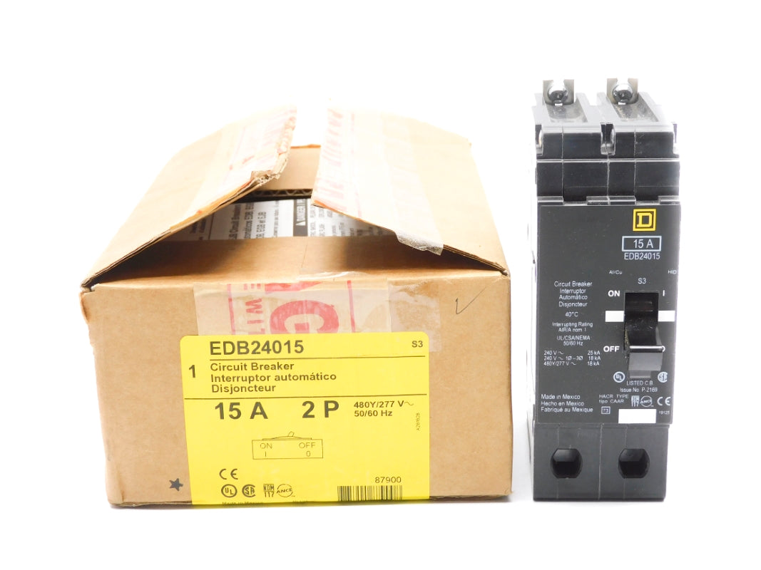 SQUARE D EDB24015 480/277V 15A NSMP