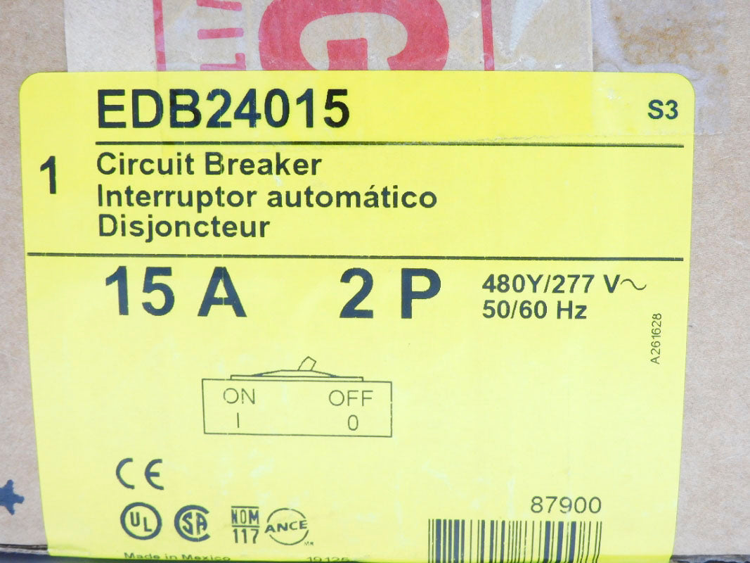 SQUARE D EDB24015 480/277V 15A NSMP
