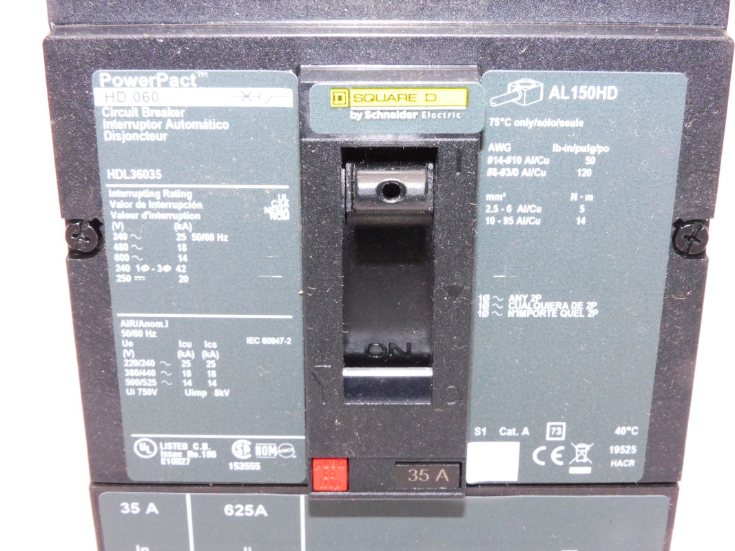 SQUARE D HDL36035 600V 35A NSMP