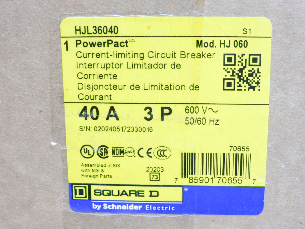SQUARE D HJL36040 600V 40A NSMP