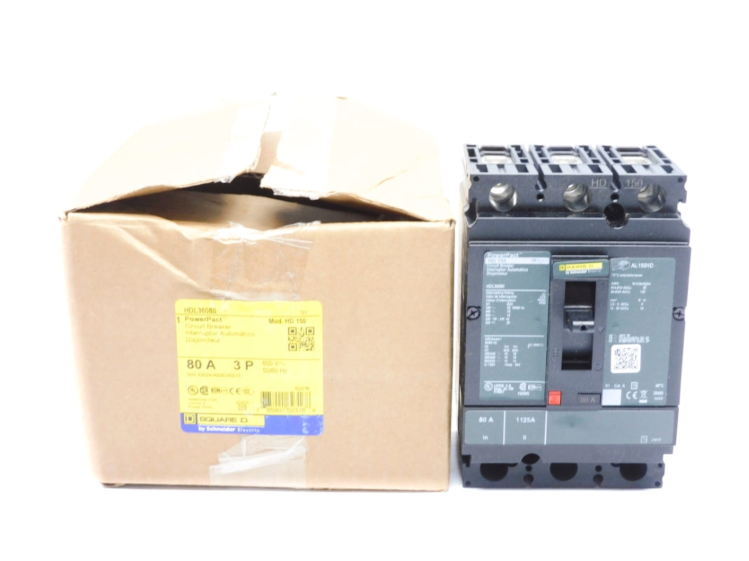 SQUARE D HDL36080 600V 80A NSMP