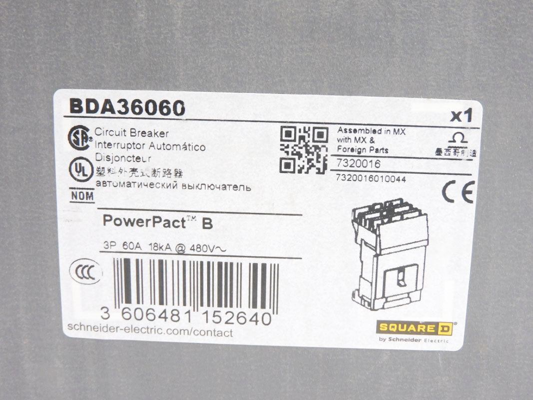 SQUARE D BDA36060 480V 60A NSMP