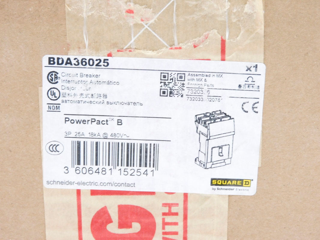 SQUARE D BDA36025 480V 25A NSFS