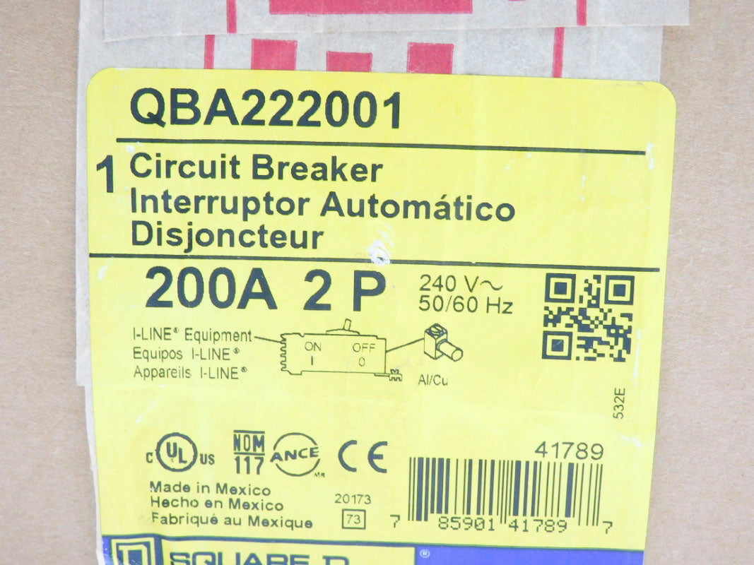 SQUARE D QBA222001 200A 240V NUPI