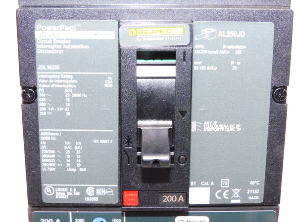 SQUARE D JDL36200 600V 200A NSMP