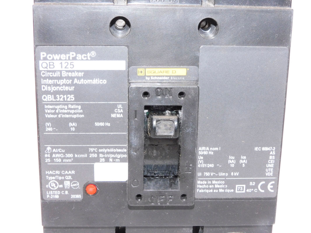 SQUARE D QBL32125 240V 125A NSMP