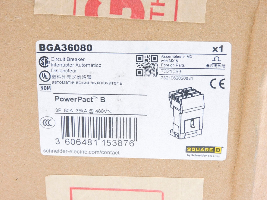 SQUARE D BGA36080 480V 80A NSFS