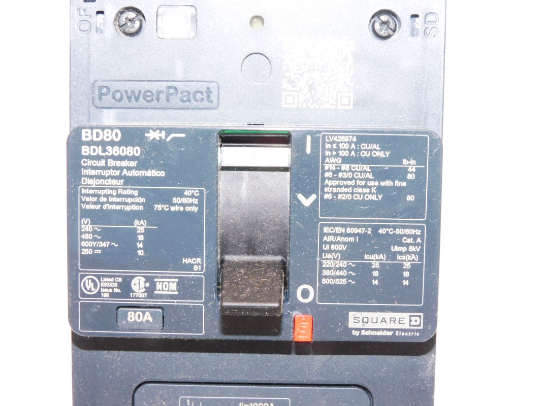 SQUARE D BDL36080 480V 80A NSMP