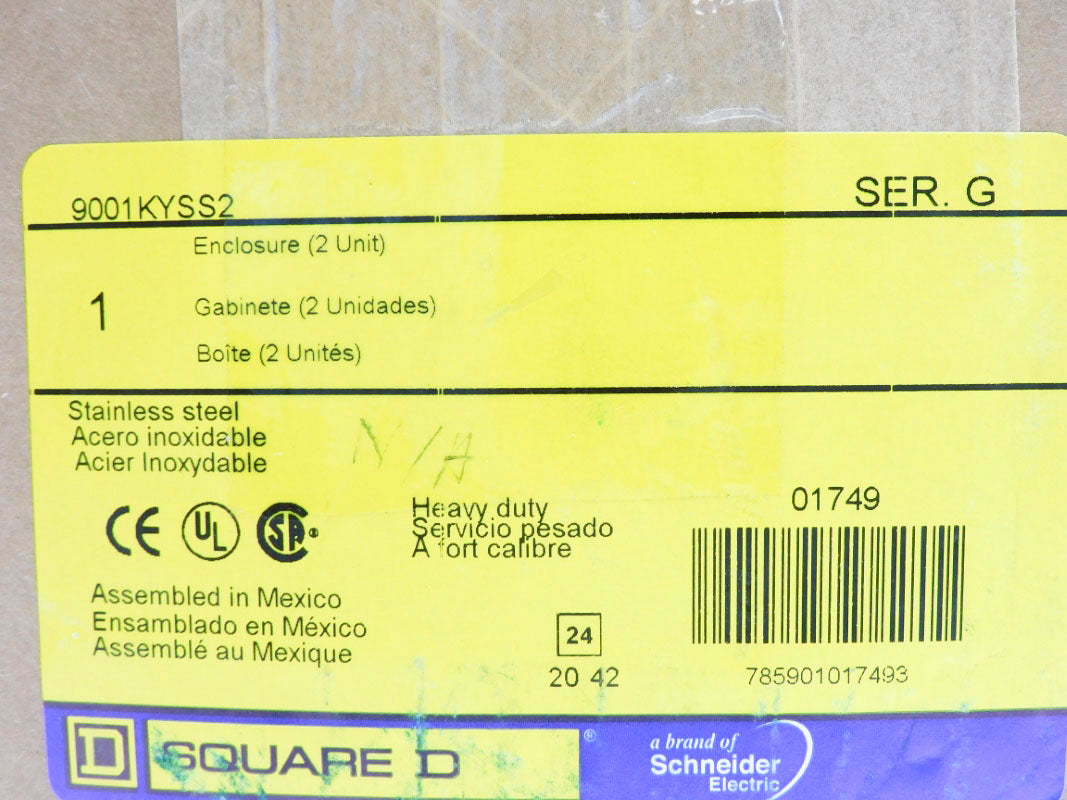 SQUARE D 9001KYSS2 SER. G NSMP