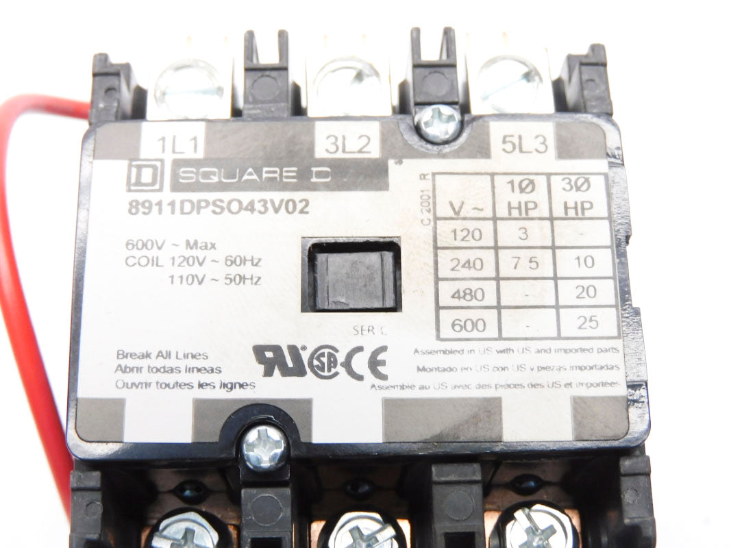 SQUARE D 8911DPSO43V02 SER. C 110/120V NSMP
