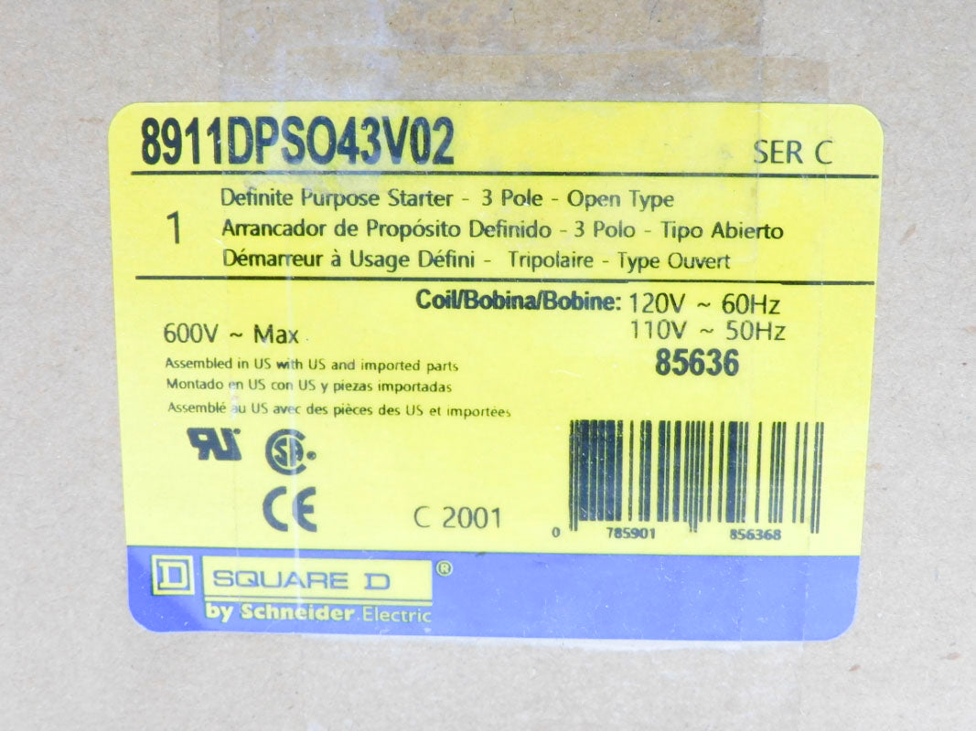 SQUARE D 8911DPSO43V02 SER. C 110/120V NSMP