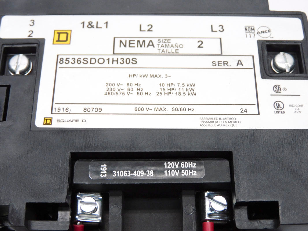 SQUARE D 8536SDO1V02H30S SER. A 120V 45A NSMP