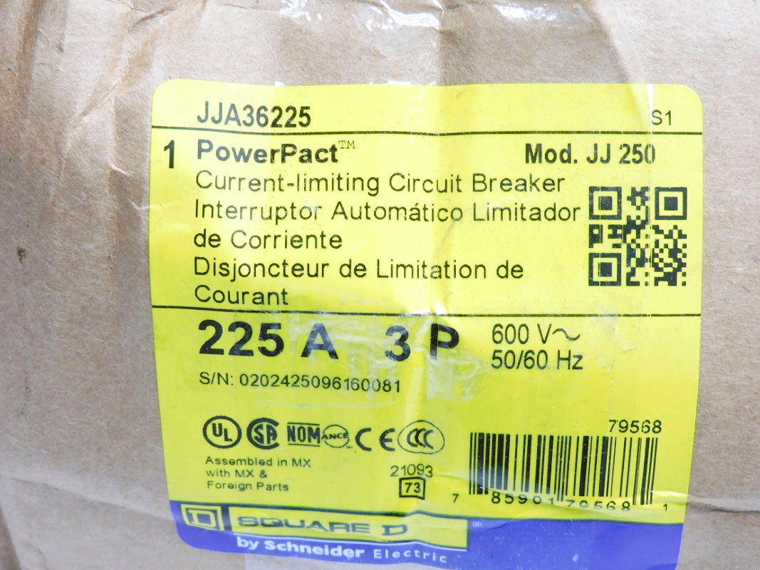 SQUARE D JJA36225 225A 600V NSMP
