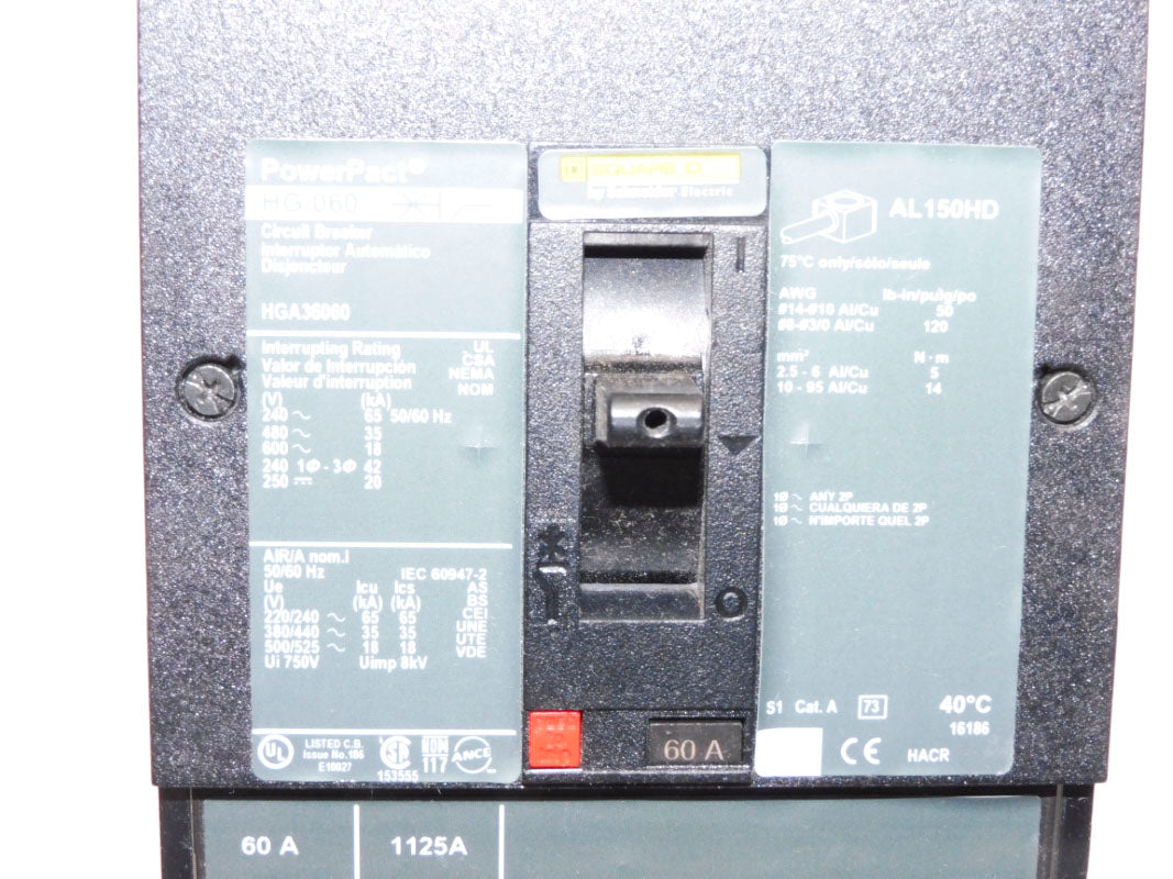 SQUARE D HGA36060 600V 60A NSMP
