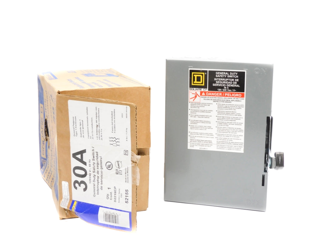 SQUARE D D221NCP SER. E03 120/240V 30A  (AS PICTURED) NSMP