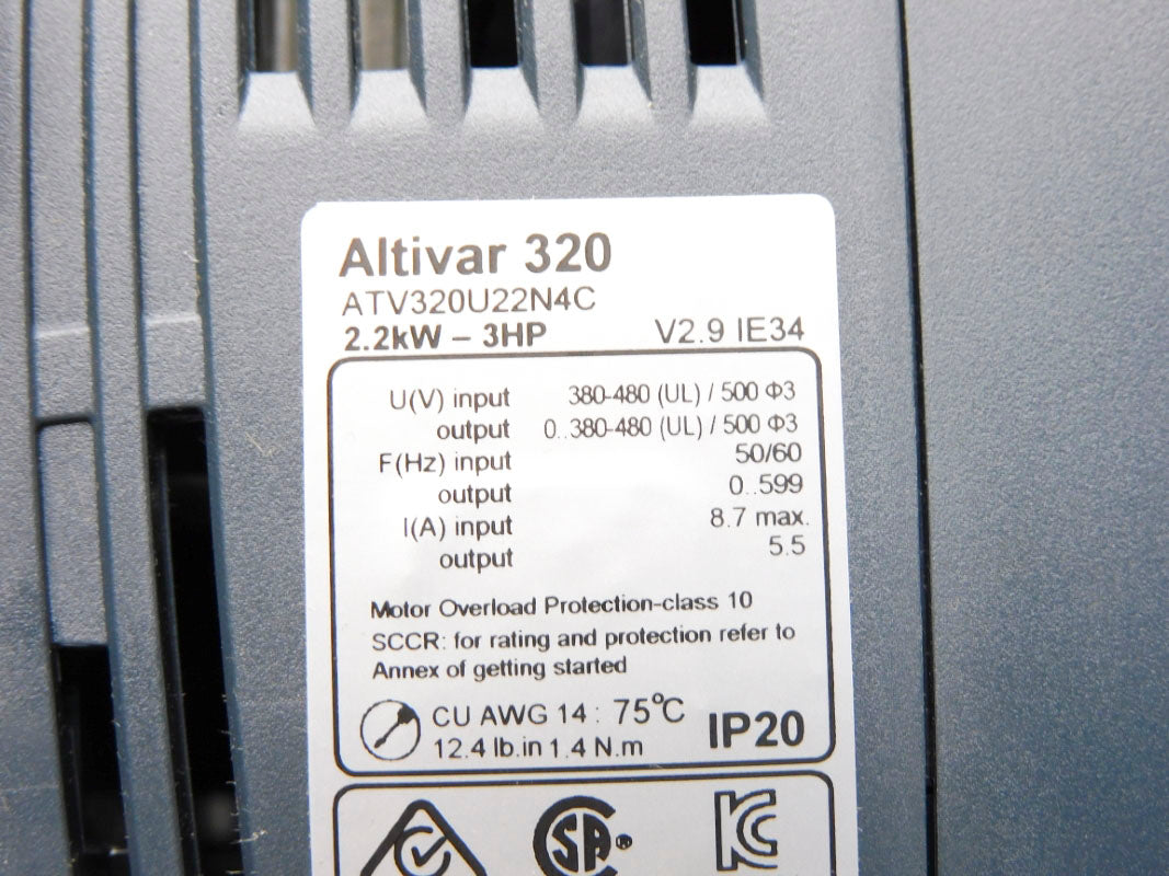 SCHNEIDER ELECTRIC ATV320U22N4C 500V NSMP