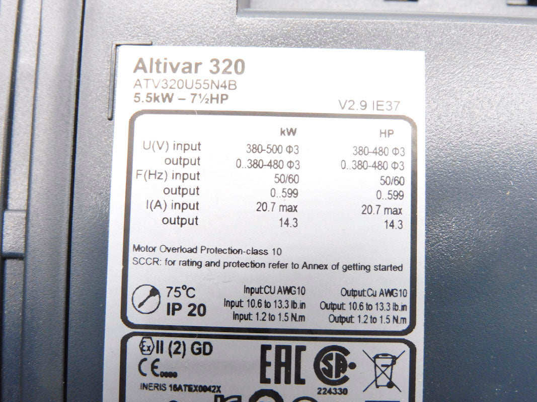 SCHNEIDER ELECTRIC ATV320U55N4B 500V NSMP